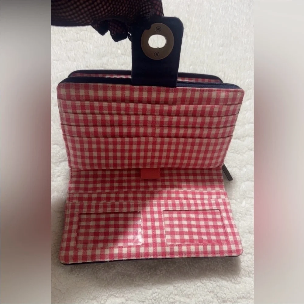 Bella Taylor Navy Quilted Wallet. RFID  8” x 5”